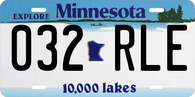 MN license plate 032RLE