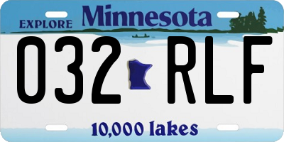 MN license plate 032RLF