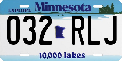 MN license plate 032RLJ