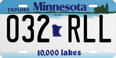 MN license plate 032RLL