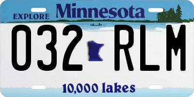 MN license plate 032RLM