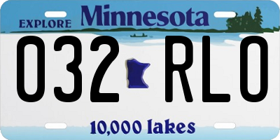 MN license plate 032RLO