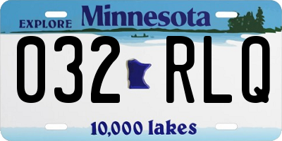 MN license plate 032RLQ