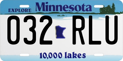 MN license plate 032RLU