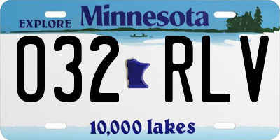 MN license plate 032RLV