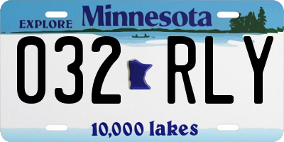 MN license plate 032RLY