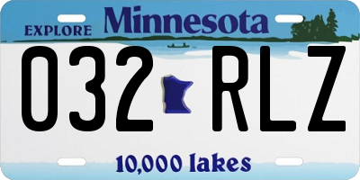 MN license plate 032RLZ
