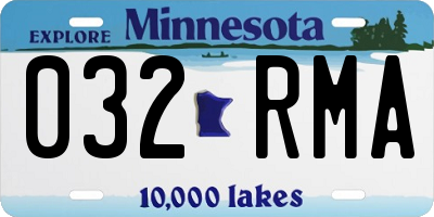 MN license plate 032RMA