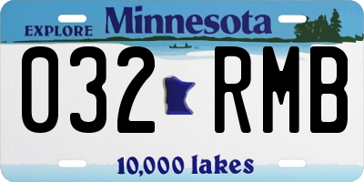 MN license plate 032RMB
