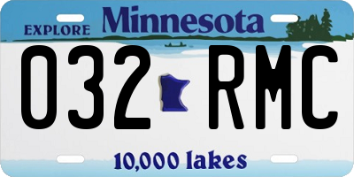 MN license plate 032RMC