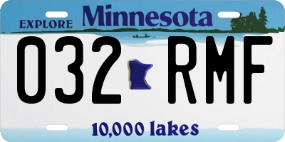 MN license plate 032RMF