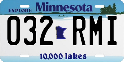 MN license plate 032RMI
