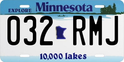 MN license plate 032RMJ