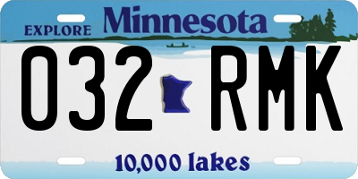 MN license plate 032RMK