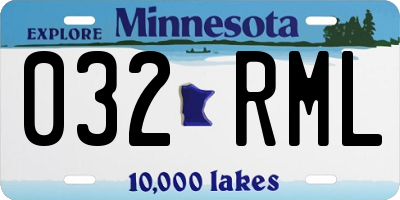 MN license plate 032RML