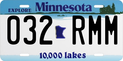 MN license plate 032RMM