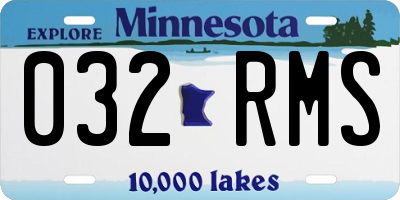 MN license plate 032RMS