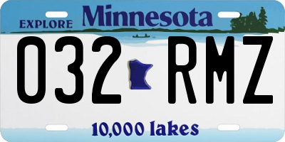 MN license plate 032RMZ
