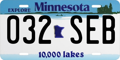 MN license plate 032SEB