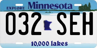 MN license plate 032SEH