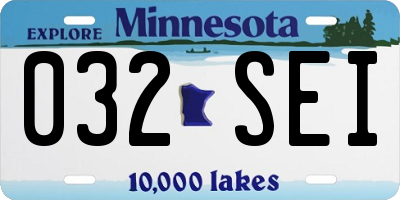 MN license plate 032SEI