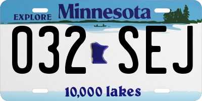 MN license plate 032SEJ