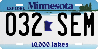 MN license plate 032SEM