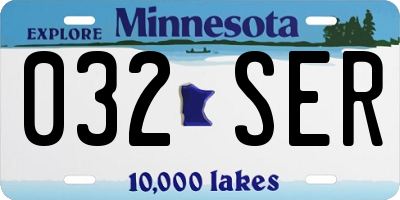 MN license plate 032SER