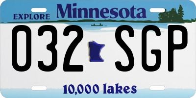 MN license plate 032SGP