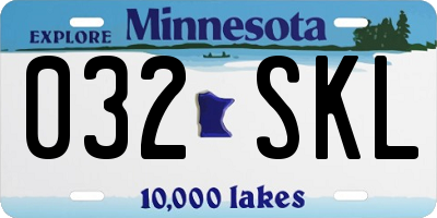 MN license plate 032SKL