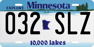 MN license plate 032SLZ