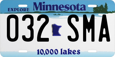 MN license plate 032SMA