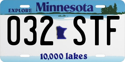 MN license plate 032STF
