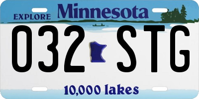 MN license plate 032STG