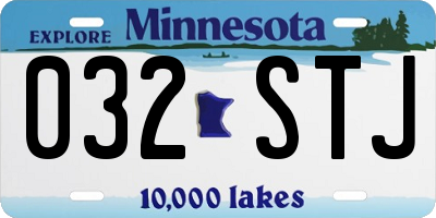 MN license plate 032STJ