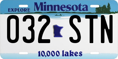 MN license plate 032STN
