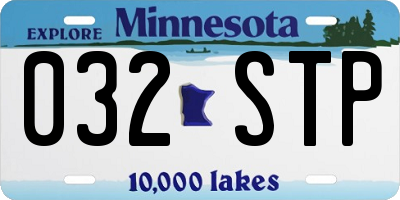 MN license plate 032STP