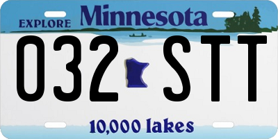 MN license plate 032STT
