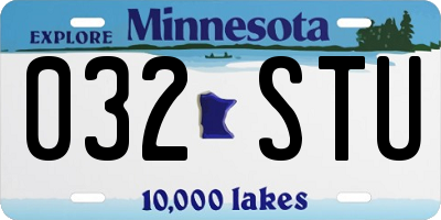 MN license plate 032STU