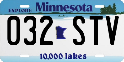 MN license plate 032STV
