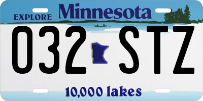 MN license plate 032STZ