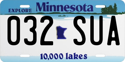 MN license plate 032SUA