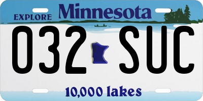 MN license plate 032SUC