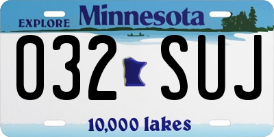 MN license plate 032SUJ