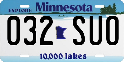 MN license plate 032SUO