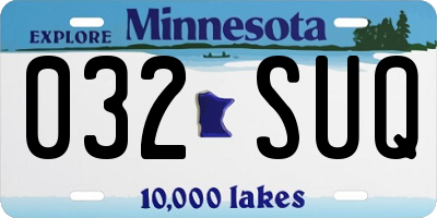 MN license plate 032SUQ