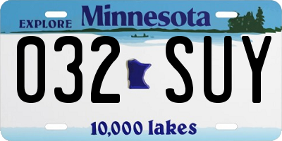 MN license plate 032SUY
