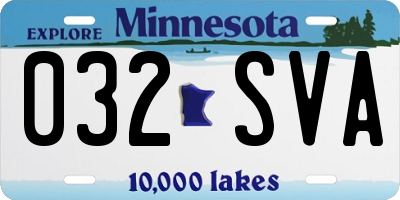 MN license plate 032SVA