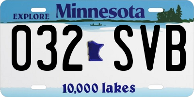 MN license plate 032SVB