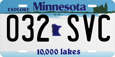 MN license plate 032SVC